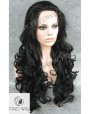 Synthetic lace front wig Wavy brown long hair