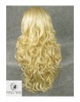 Synthetic lace front wig Wavy blond long hair
