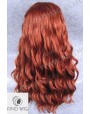 Synthetic lace front wig Wavy red long hair