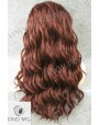 Synthetic lace front wig Wavy chestnut colored long hair