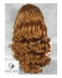 Synthetic lace front wig Wavy red long hair