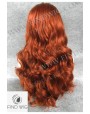 Synthetic lace front wig Wavy red long hair