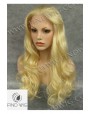 Synthetic lace front wig Wavy blond long hair