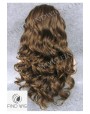 Synthetic lace front wig Wavy chestnut colored long hair