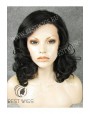 Synthetic lase front wig Wavy brown medium hair