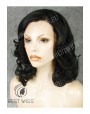 Synthetic lase front wig Wavy brown medium hair