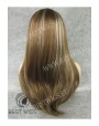 Synthetic lace front wig Stright chestnut long  hair