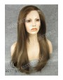 Synthetic lace front wig Stright chestnut long  hair