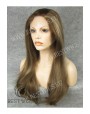 Synthetic lace front wig Stright chestnut long  hair