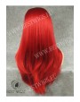 Synthetic lace front wig Stright red long hair