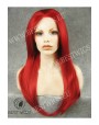 Synthetic lace front wig Stright red long hair