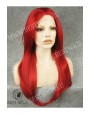 Synthetic lace front wig Stright red long hair