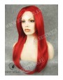 Synthetic lace front wig Stright red long hair