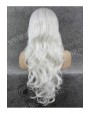 Synthetic lace front wig Wavy blond long hair