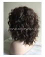 Synthetic lace front wig Wavy brown medium hair