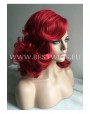 Synthetic lace front wig Wavy red medium hair