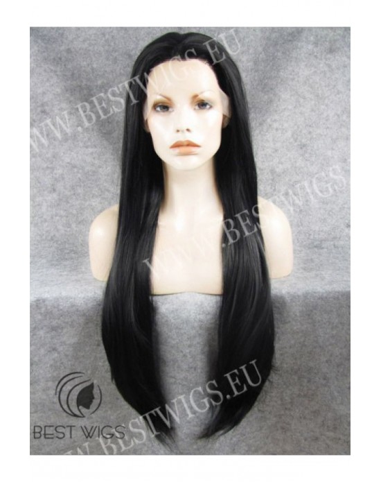 Synthetic lace front wig Stright brown super long hair