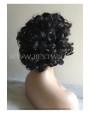 Synthetic lace front wig Wavy brown colored short hair Whitney style